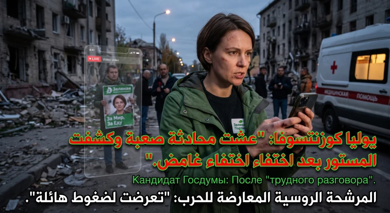 بعد اختفاء غامض.. مرشحة برلمانية روسية معارضة للحرب تظهر مجدداً وتكشف المستور