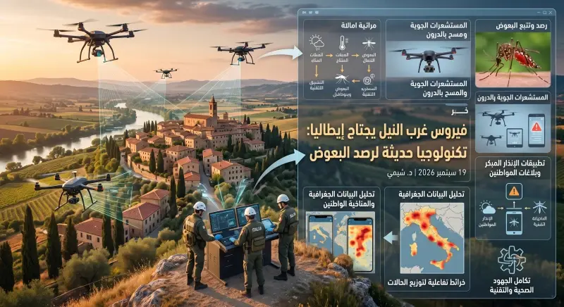 فيروس غرب النيل يجتاح إيطاليا: دور التكنولوجيا الحديثة في رصد تفشي البعوض