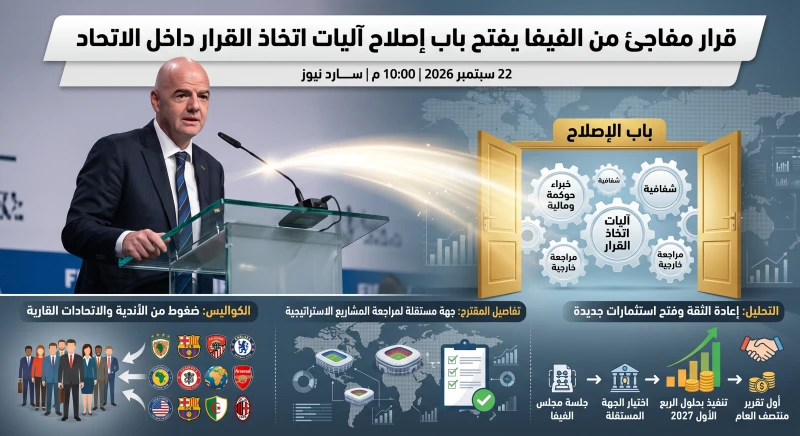 قرار مفاجئ من الفيفا يفتح باب إصلاح آليات اتخاذ القرار داخل الاتحاد