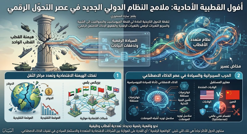 أفول القطبية الأحادية: ملامح النظام الدولي الجديد في عصر التحول الرقمي