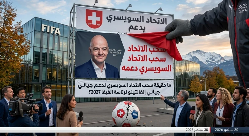 ما حقيقة سحب الاتحاد السويسري لدعم جياني إنفانتينو لرئاسة الفيفا 2027؟