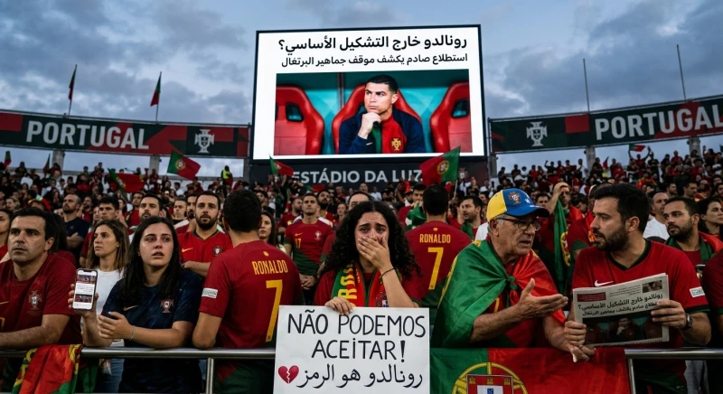 رونالدو خارج التشكيل الأساسي؟ استطلاع صادم يكشف موقف جماهير البرتغال