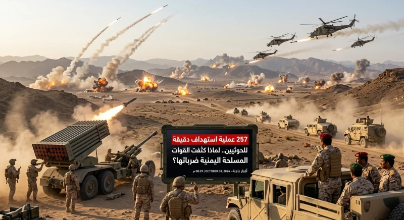 257 عملية استهداف دقيقة للحوثيين.. لماذا كثفت القوات المسلحة اليمنية ضرباتها؟