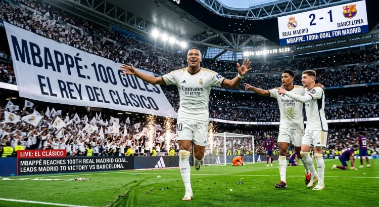 الهدف رقم 100.. مبابي يقود ريال مدريد لإسقاط برشلونة وتقليص الفارق